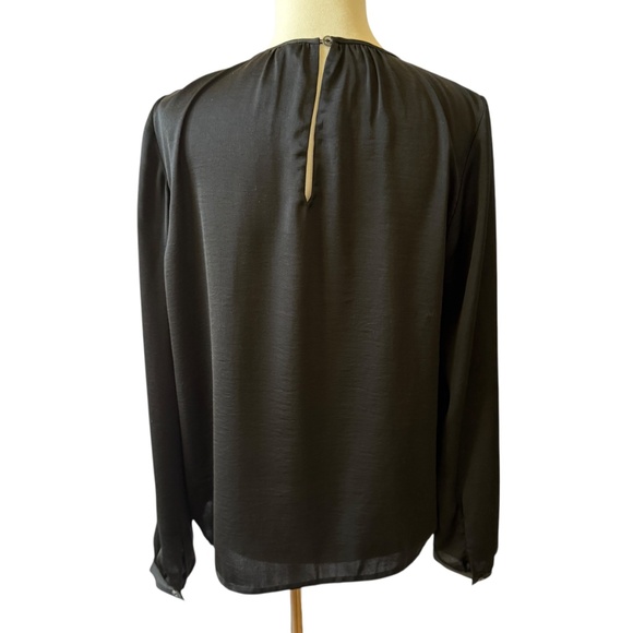 VINCE WRAP STYLE BLOUSE TOP LONG SLEEVE FLOWY HOLIDAY PARTY ROMANTIC SILKY - Picture 5 of 9